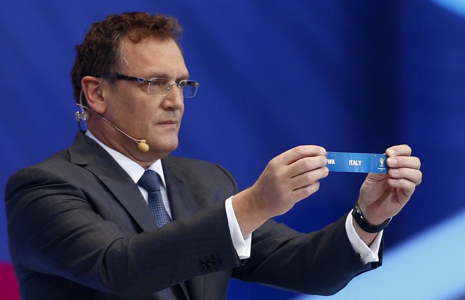 Il segretario generale della Fifa Jerome Valcke pesca l&#39;Italia: ci tocca l&#39;Uruguay. Ap